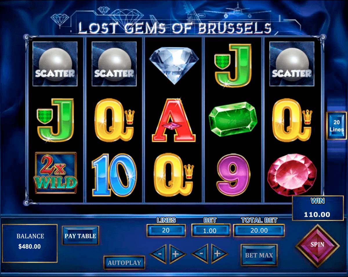 Screenshot of the Lost Gems of Brussels slot by Pragmatic Play