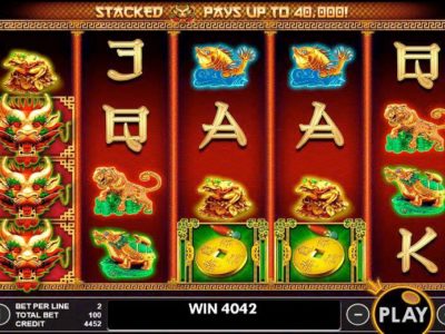 Screenshot of the Lucky Dragons slot by Pragmatic Play