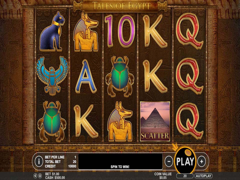 Screenshot of the Tales of Egypt slot by Pragmatic Play