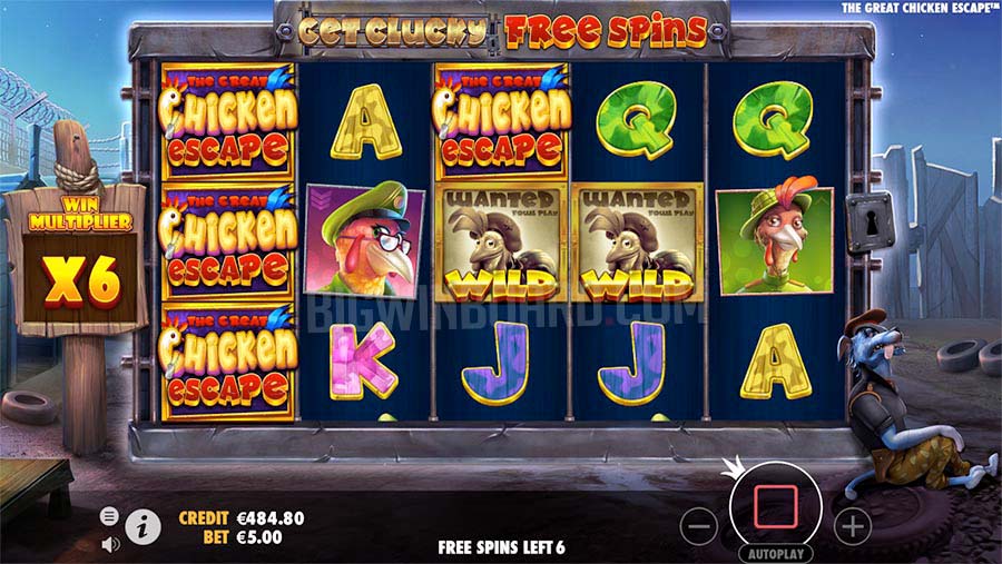 Screenshot of the The Great Chicken Escape slot by Pragmatic Play