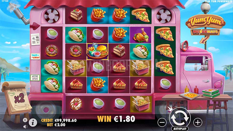 Screenshot of the Yum Yum Powerways slot by Pragmatic Play