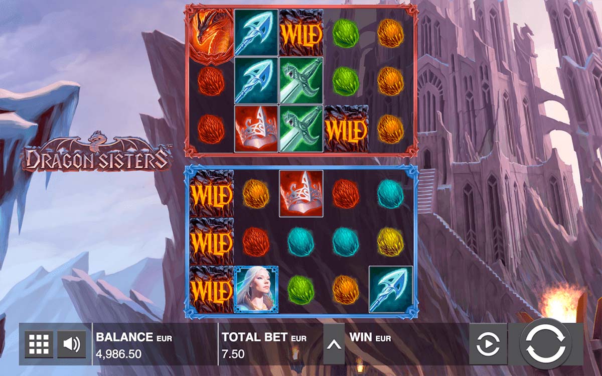 Screenshot of the Dragon Sisters slot by Push Gaming