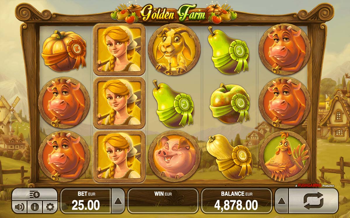 Screenshot of the Golden Farm slot by Push Gaming