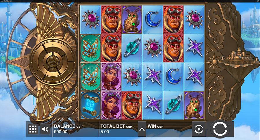 Screenshot of the Land of Zenith slot by Push Gaming