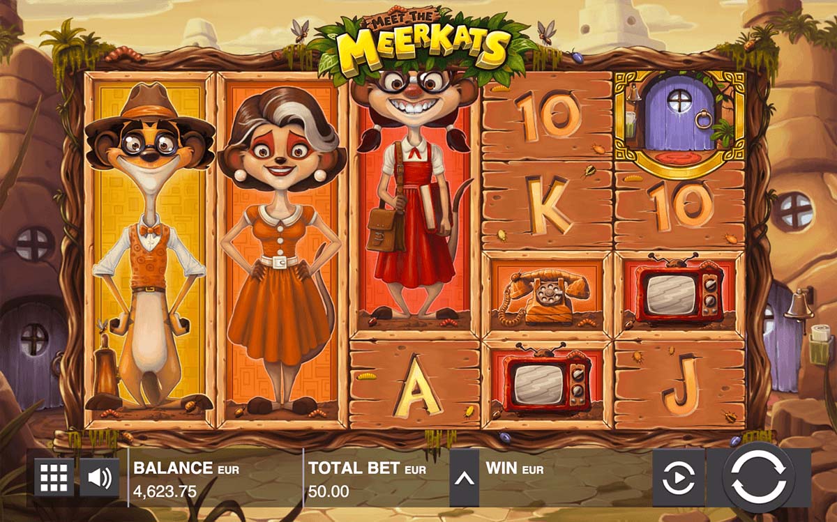 Screenshot of the Meet the Meerkats slot by Push Gaming