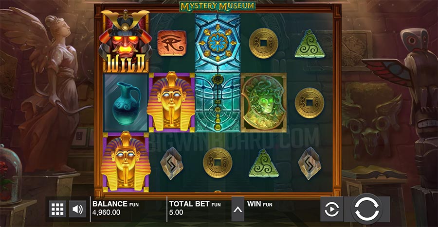 Screenshot of the Mystery Museum slot by Push Gaming