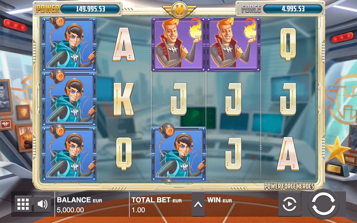 Screenshot of the Power Force Villains slot by Push Gaming