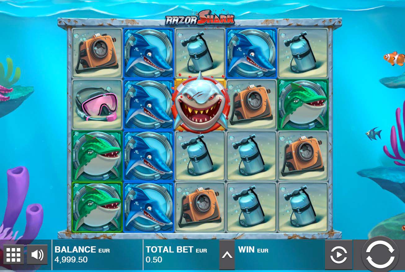 Screenshot of the Razor Shark slot by Push Gaming