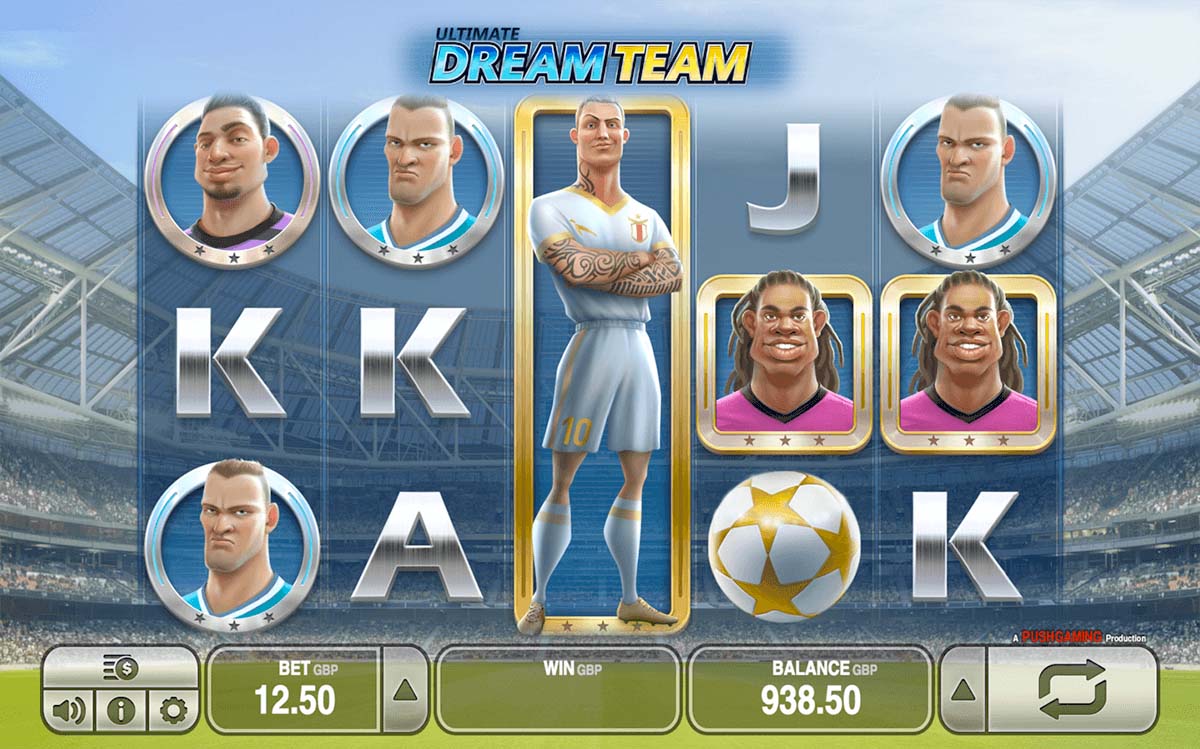 Screenshot of the Ultimate Dream Team slot by Push Gaming