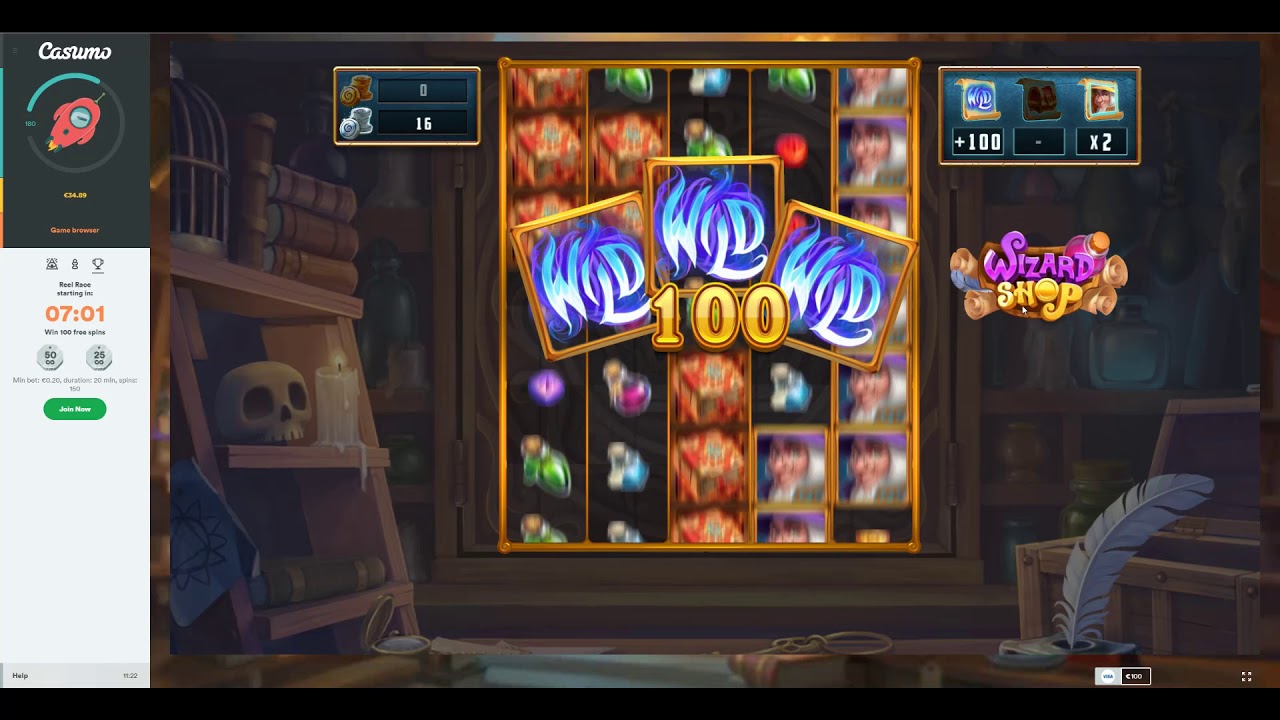 Screenshot of the Wizard Shop slot by Push Gaming