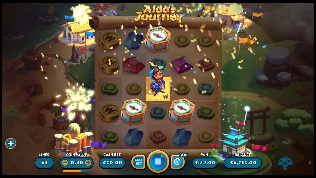 Screenshot of the Aldos Journey slot by Yggdrasil Gaming