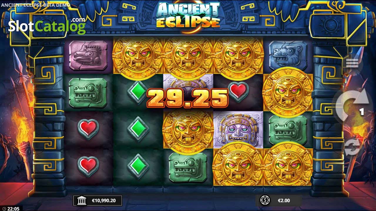 Screenshot of the Ancient Eclipse slot by Yggdrasil Gaming