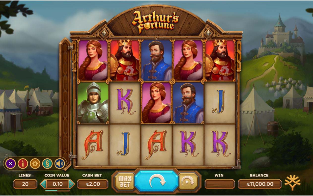 Screenshot of the Arthur's Fortune slot by Yggdrasil Gaming