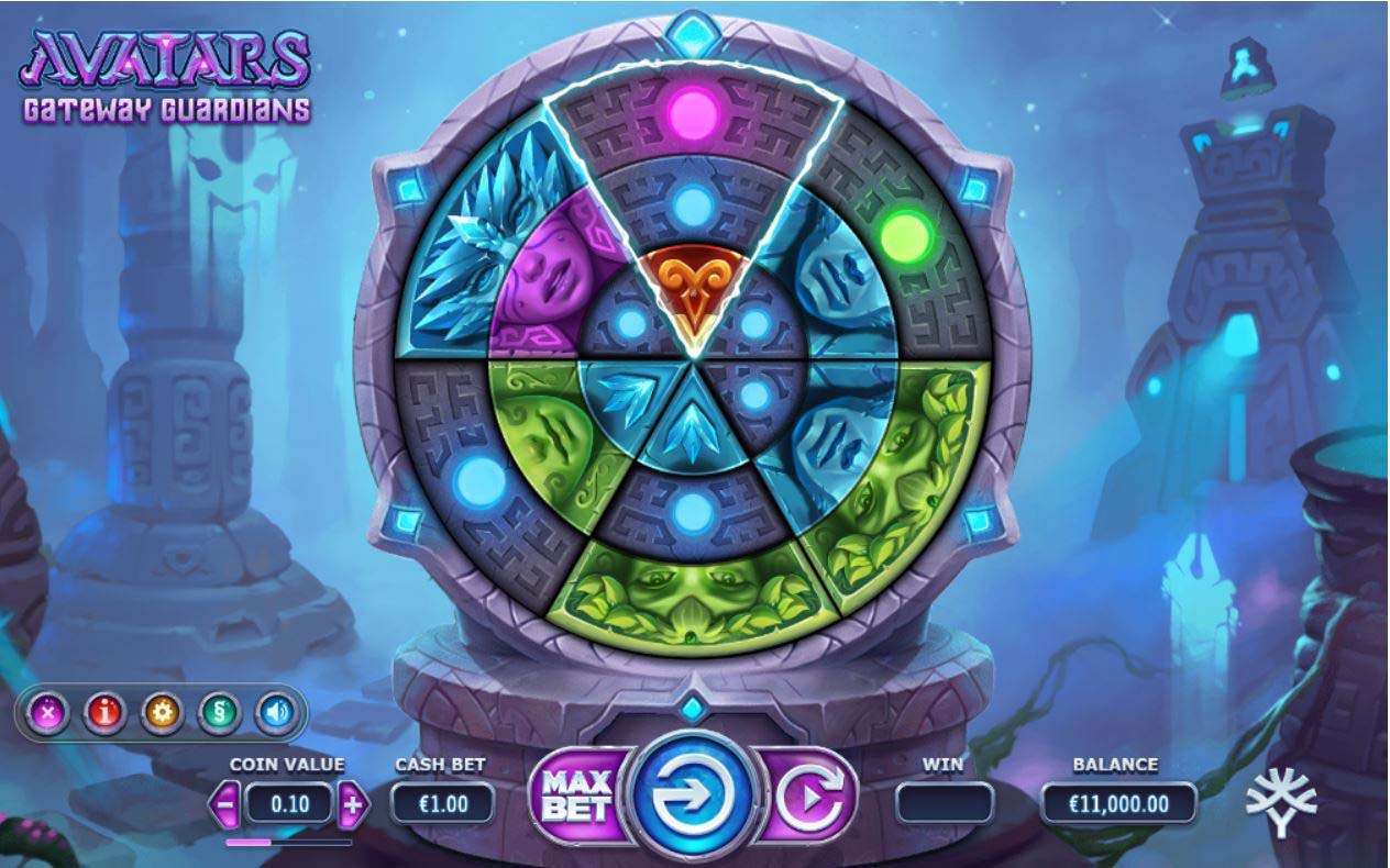 Screenshot of the Avatars Gateway Guardians slot by Yggdrasil Gaming