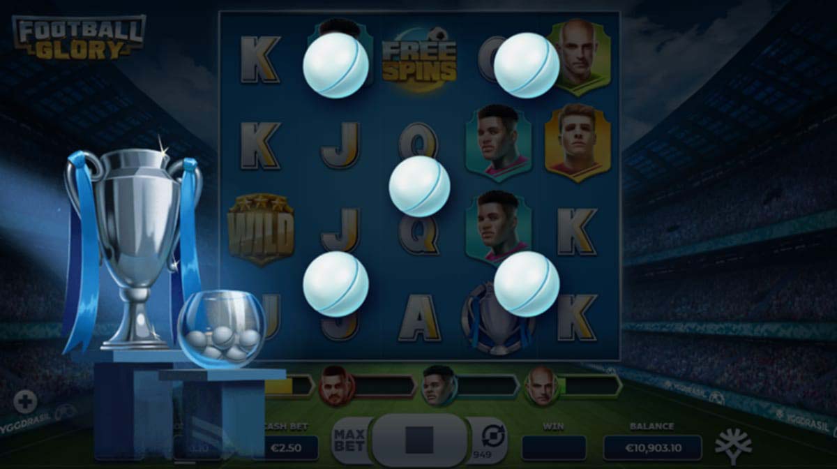 Screenshot of the Football Glory slot by Yggdrasil Gaming