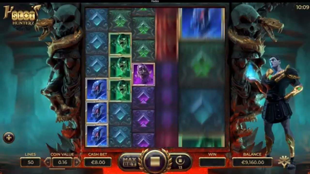 Screenshot of the Hades GigaBlox slot by Yggdrasil Gaming