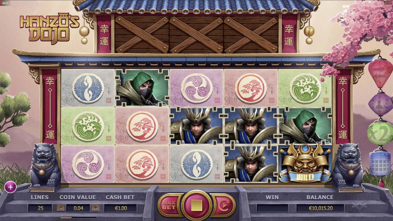 Screenshot of the Hanzo's Dojo slot by Yggdrasil Gaming