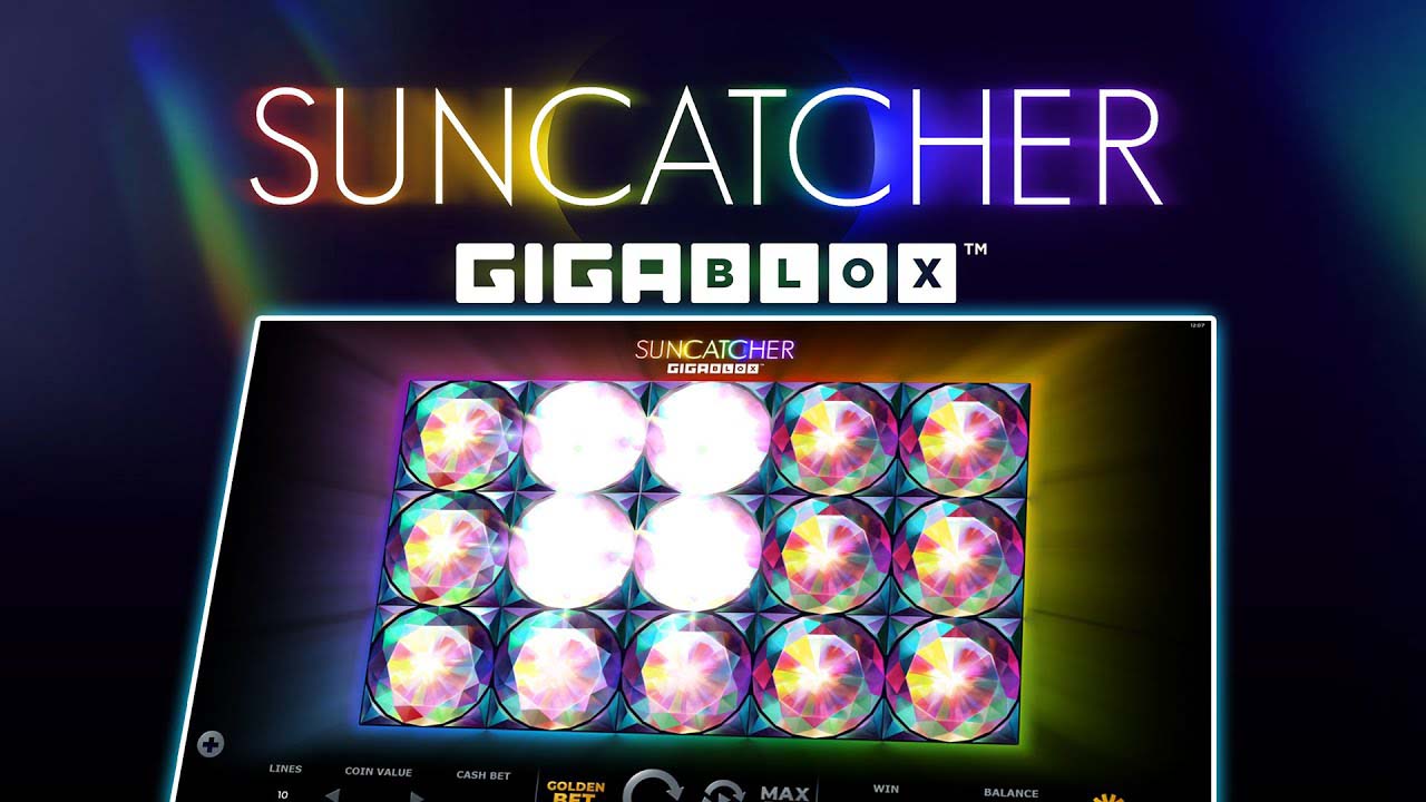 Screenshot of the Suncatcher Gigablox slot by Yggdrasil Gaming