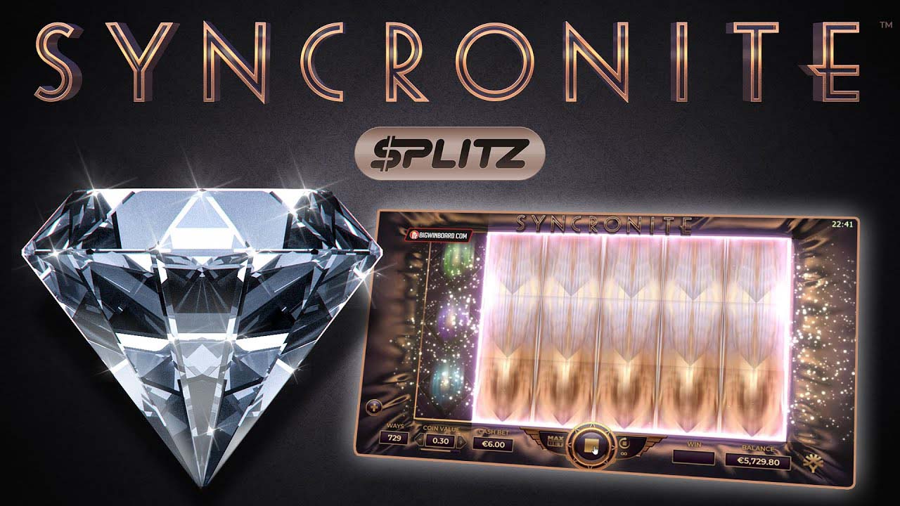 Screenshot of the Syncronite Splitz slot by Yggdrasil Gaming